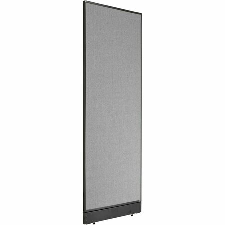 INTERION BY GLOBAL INDUSTRIAL Interion Non-Electric Office Partition Panel with Raceway, 24-1/4inW x 76inH, Gray 277662NGY